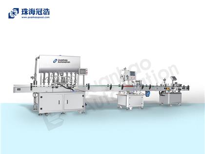 自動化膏體、液體灌裝、旋蓋、貼標生產(chǎn)線